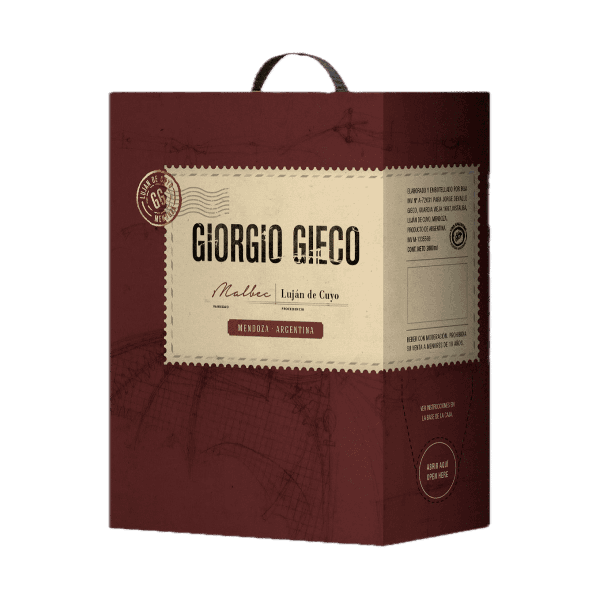 Gieco Single Vineyard Malbec 2021 (Bag in Box 3 litros)
