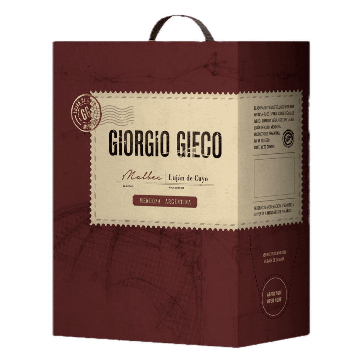 Gieco Single Vineyard Malbec 2021 (Bag in Box 3 litros)